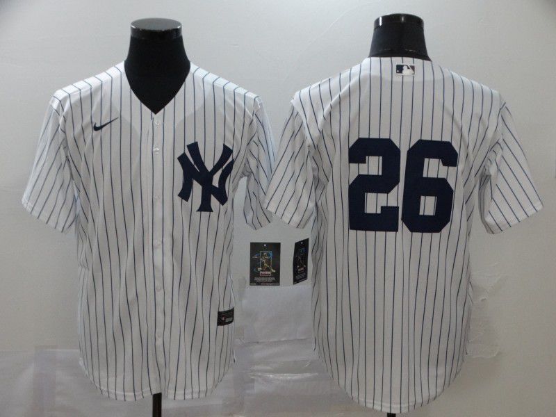 Men New York Yankees #26 No name White Nike Game MLB Jerseys->new york yankees->MLB Jersey